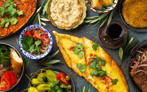 turkish food on a table - hatay