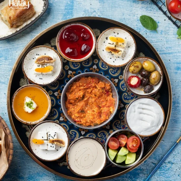 Breakfast dishes at Hatay